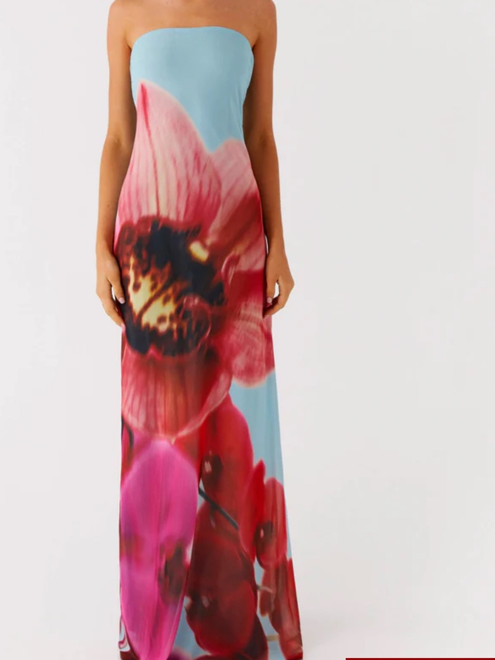 Peppermayo Strapless Amelle Maxi Dress - Turquoise Bloom - Picture 7 of 10